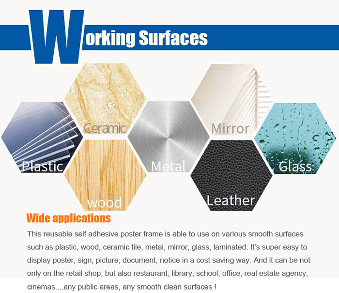 Product working surfaces