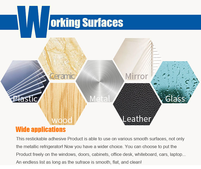 Product working surfaces