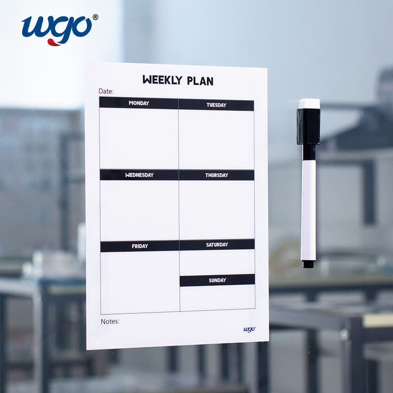 Weekly plan dry erase board